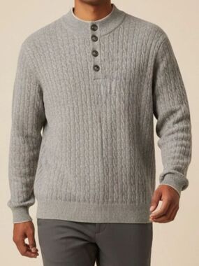 EMANUEL BERG Cable Knit Sweater grey XL